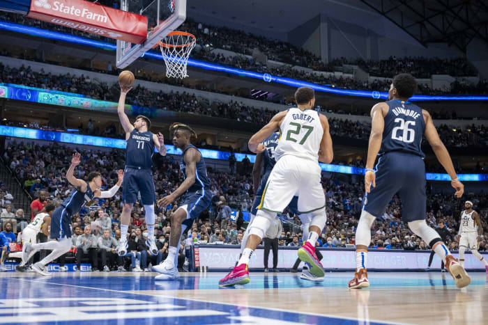 Rudy Gobert, Utah Jazz, Dwight Powell, Dallas Mavericks, Luka Doncic